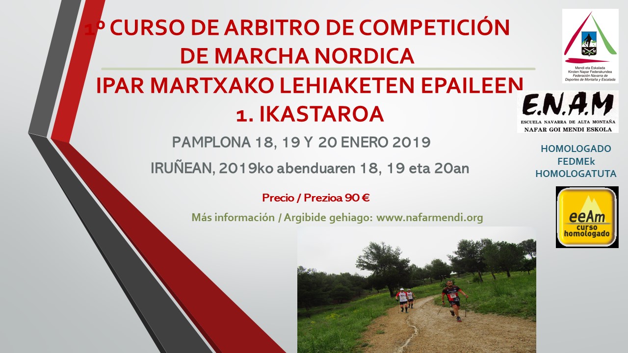CURSO &Aacute;RBITRO COMPETICI&Oacute;N DE MARCHA NORDICA